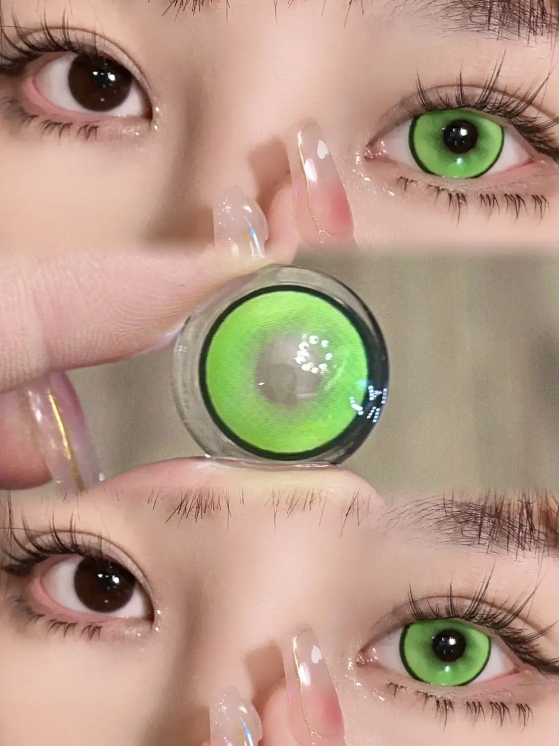 Abgestufte 1 Paar farbige Kontaktlinsen Anime Halloween Cosplay Softlens 14,5 mm 6 Monate