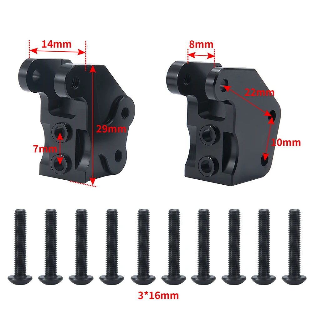 MIBIDAO 2 sztuk metalowe dolne ogniwo mocowanie amortyzatora stojak wieżowy dla 1/10 Axial Wraith 90048 gąsienica RC części zamienne do samochodów