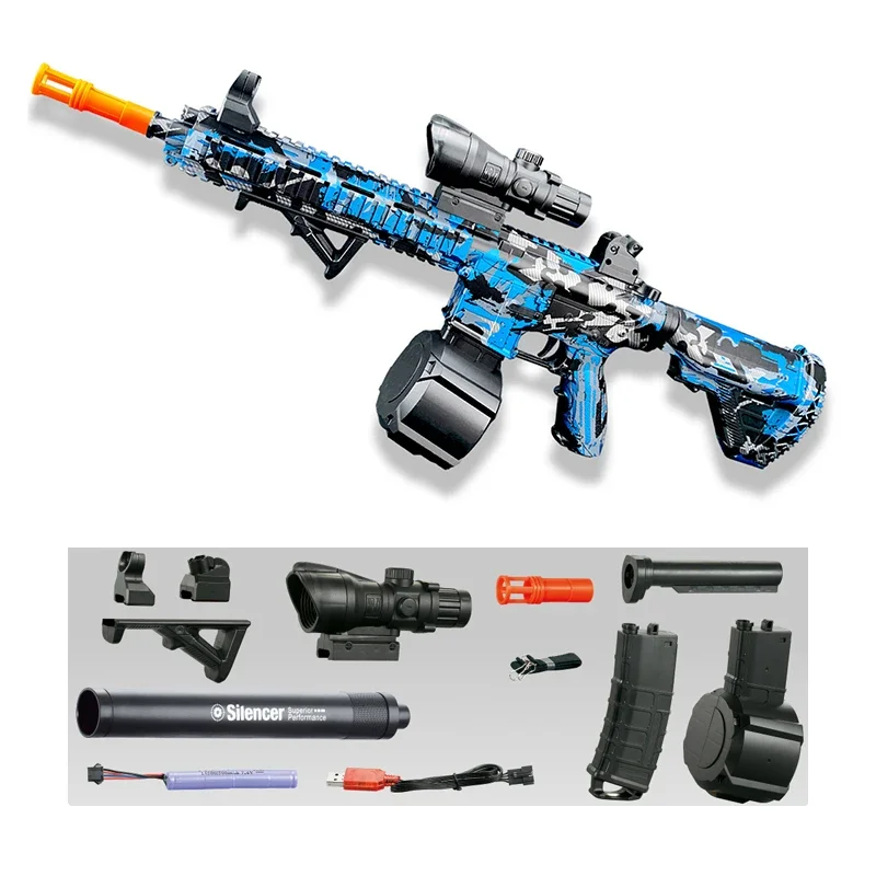 M416 Gun Toy Outdoor Elektrische Blaster Schieten Sport Gel Bullet Shoot Zomer Waterbal Speelgoed Voor Interactief Ouder-kind Spel