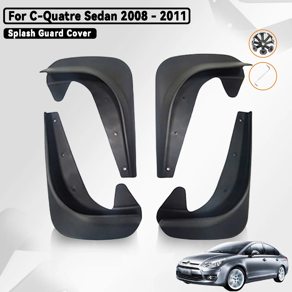 

Car Mudguard For Citroen C - Quatre Sedan 2008 - 2011 Car Mud Flaps Guards Splash Flap Fender Accessories
