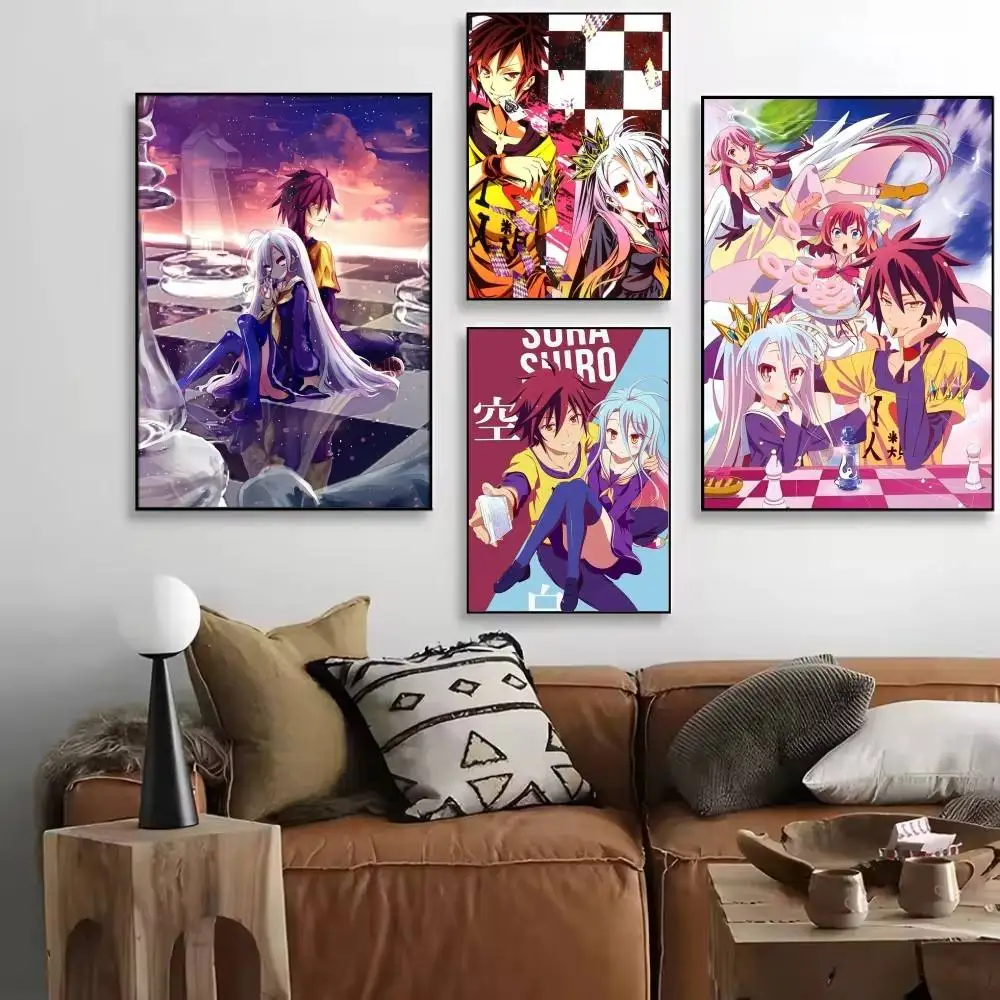 Anime Game No L-Life Cartoon Posters High Quality Self-adhesive Wall Art Decorations Color Prints Sticky