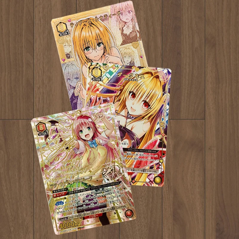 Anime To LOVE‑Ru Darkness Union Arena Diy Refraction Rough Flash Card Lala Satalin Deviluke Tearju Lunatique Goddess Game Card