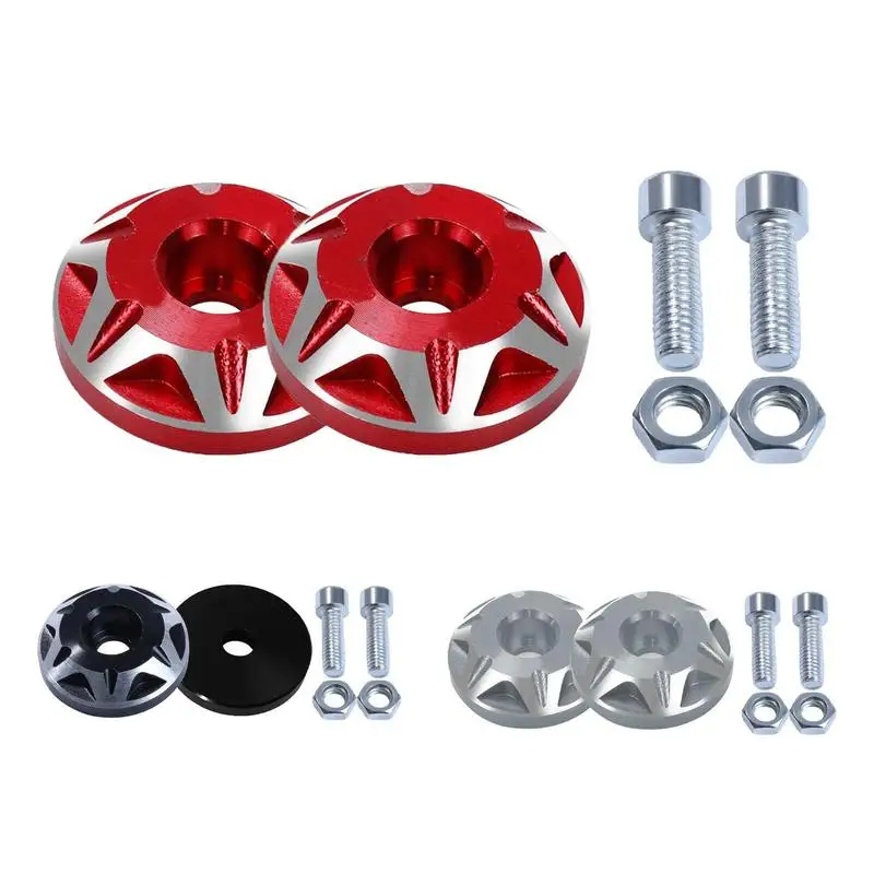 Black License Plate Screws Tag Bolts Motorcycle License Plate Bolts Aluminum Alloy Red Silver bolts for vehicles decorations