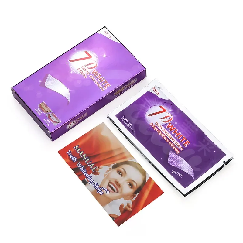 7D Tanden Whitening Strips Paarse Tanden Verwijderen Geel Om Slechte Adem Te Verwijderen Vlekken Te Verwijderen Tanden Whitening Set Mondverzorging Gereedschap