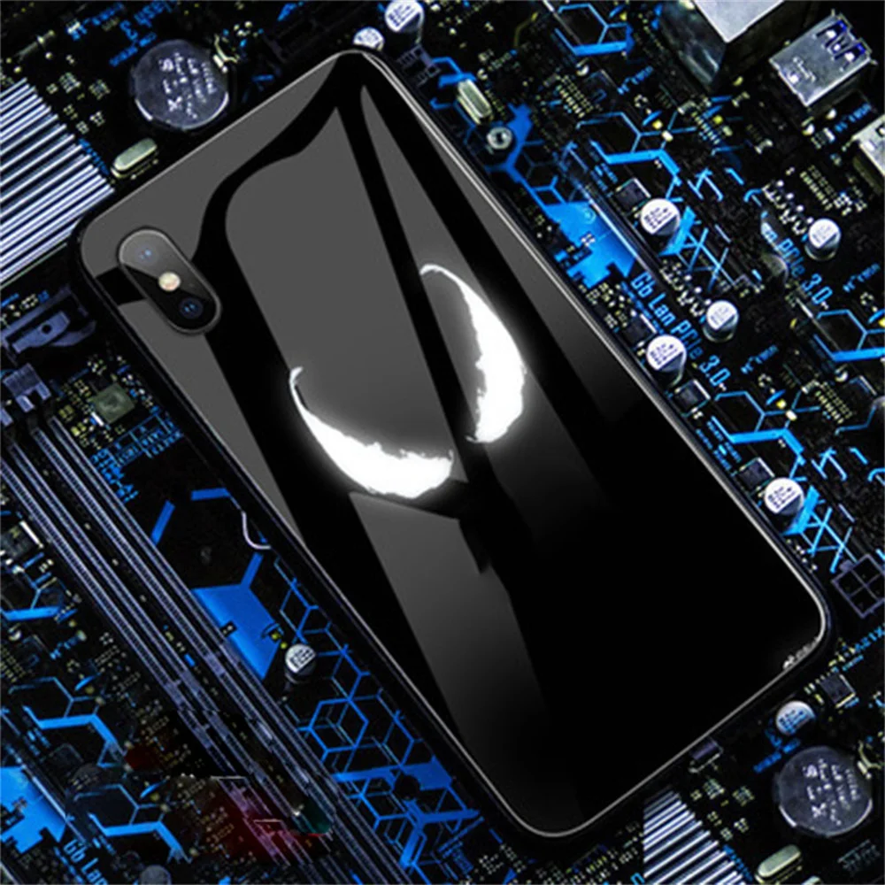 USA Heroes Cartoon Sound Control LED Light Up Phone Case For Samsung S24 S23 S22 S21 S20 Note 10 20 Plus Ultra A54 A53 A52 A14