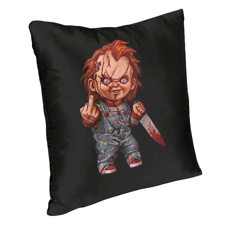 The Killer Doll Chucky Cushion Cover 45x45cm Child's Play Horror Movie Velvet Luxury Pillows Case Decor Home
