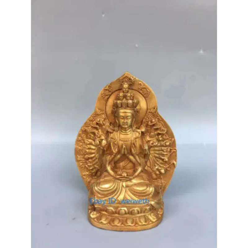 

Collection China Antique Brass Statue Cundhi Bodhisattva Gild Buddha Statue 15CM