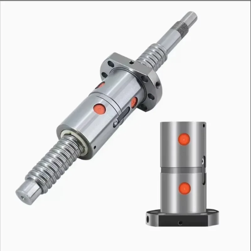 16mm/20mm/25mm/32mm/40mm High Precision Ball Screw Set Bearing DFU1605/1610/2005 CNC Router Kit Ground Double Nut Machined view 3