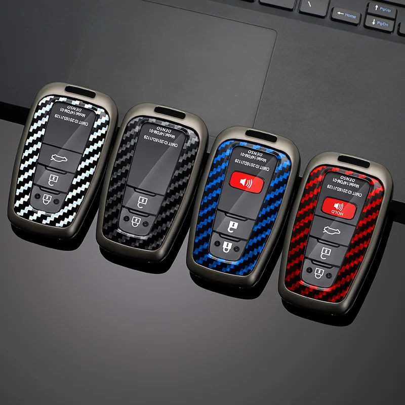 Zinc Alloy Car Remote Key Case Cover For Toyota CHR Prado 2017 2018 Prius Camry Corolla RAV4 2020 2022 2023 2024 Car Accessories