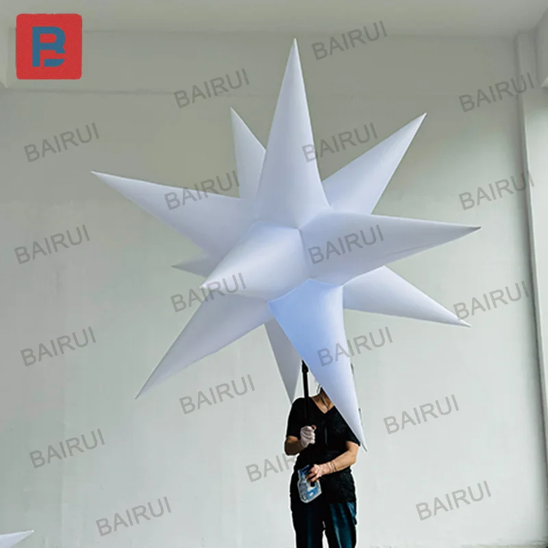 Aufblasbarer Explosionsstern mit Gebläse, quadratisches Einkaufszentrum im Freien, großformatige Eventbeleuchtung, Dekoration, Parade-Dekoration, Requisite