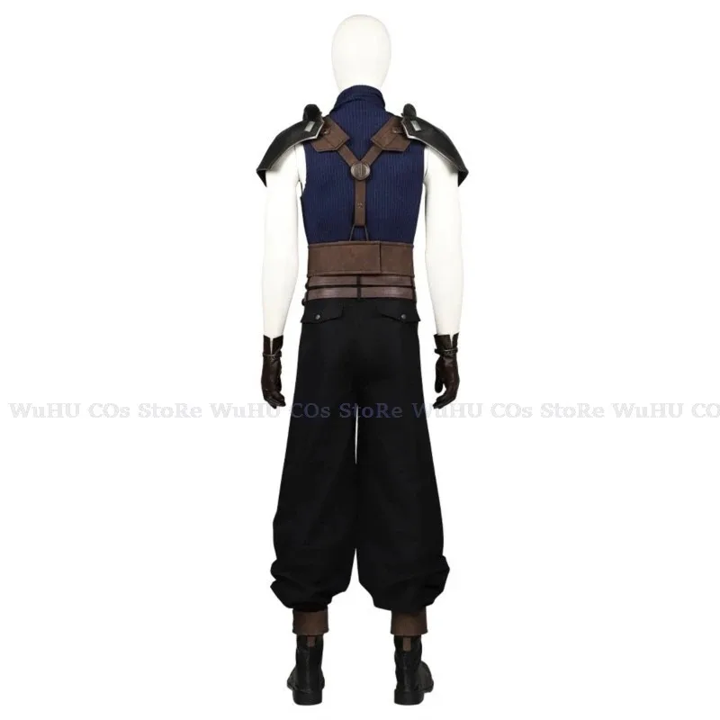 

CyGame FINAL FONTASY FF7 Cos Zack Fair Cosplay Costume Zack Fair New Full Set With Shoes Wig Men Halloween Carnival Party Outfit