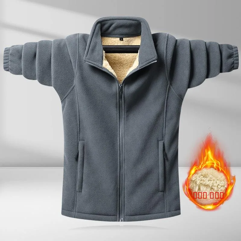 

Thiened Fce на молнии на подкладке Jaet, однотонное мужское осенне-зимнее пальто из полиэфирного волокна, волокнистая вставка Све обычной длины