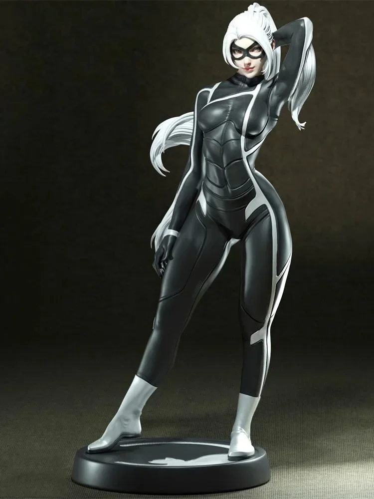 1/24 75mm  1/18  100mm Resin Model Kits Black Cat Girl Figure Sculpture Unpainted Painted RW-1280