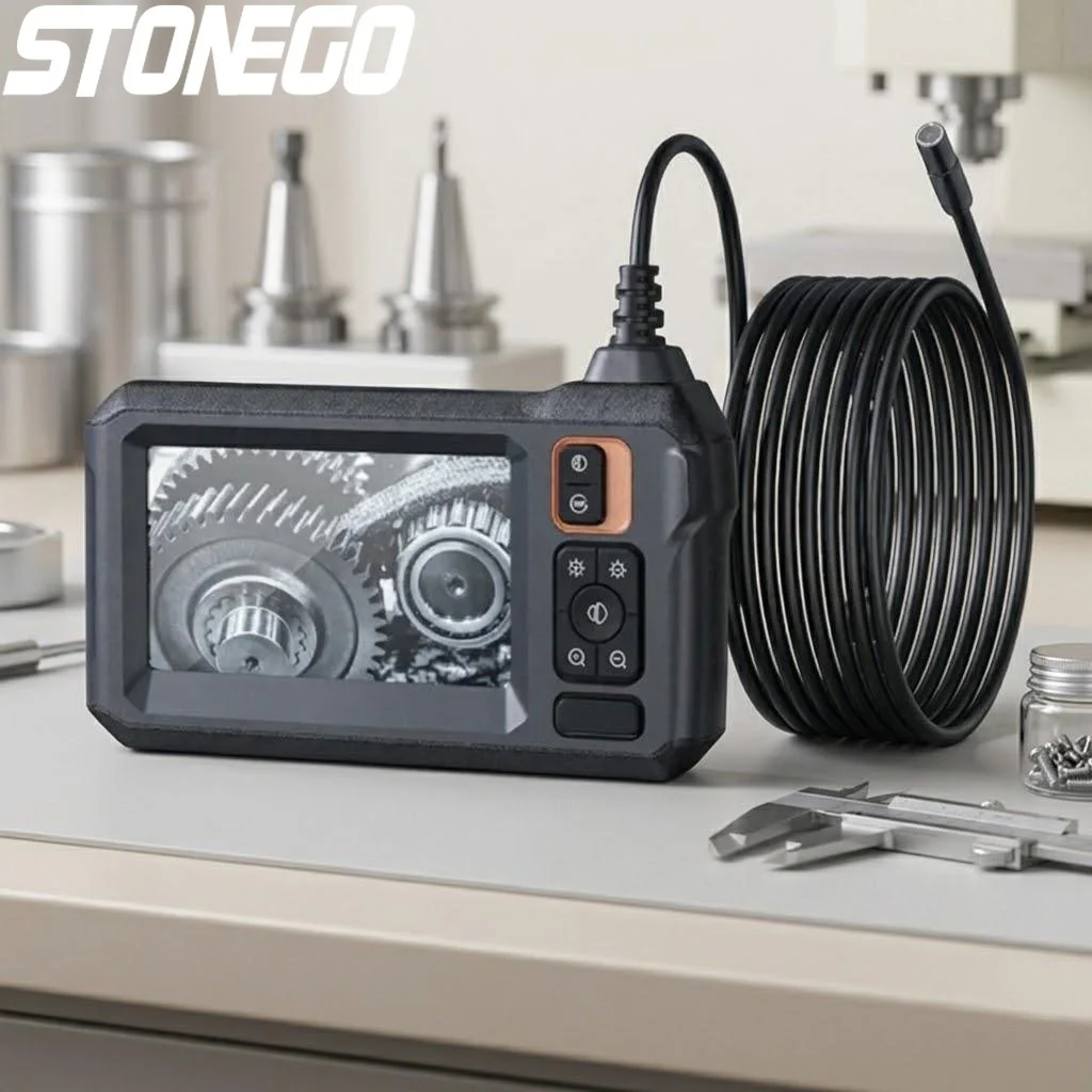 

Эндоскоп 1080P HD с Wi-Fi, 43-дюймовым дисплеем, кабелем 15 м, двойной головкой, перезаряжаемой камерой для инспекции труб