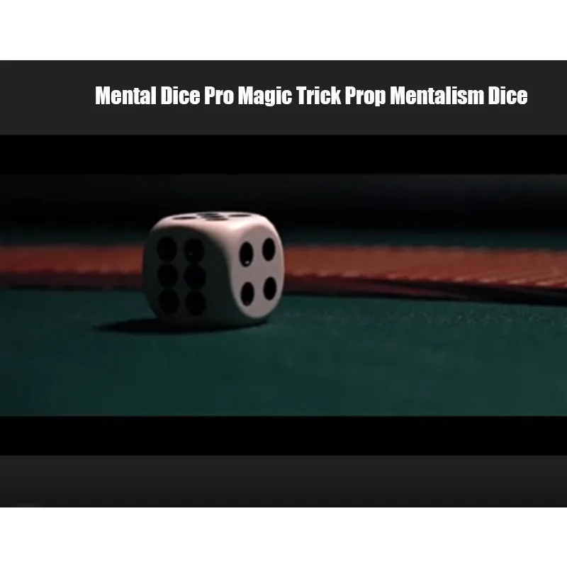 Mental Dice Pro Magic Trick Prop Mentalism Dice & Magic Cube Number Color Prediction Gimmick Wireless Charging Magician Stage