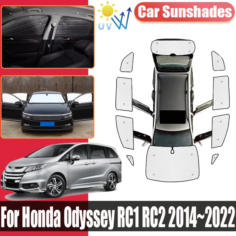 Surround Visor For Honda Odyssey RC1 RC2 RC4 2014~2022 Cars Sunshades Anti-UV Privacy Blocks Sunscreen Window Auto Accessories