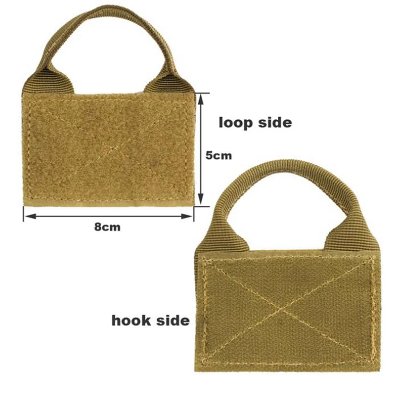 Taktischer Rucksack Weste Patch Molle Adapter Panel Haken und Ring Konverter mit angebrachter ID Patch DIY Patch Tasche – Detail 2