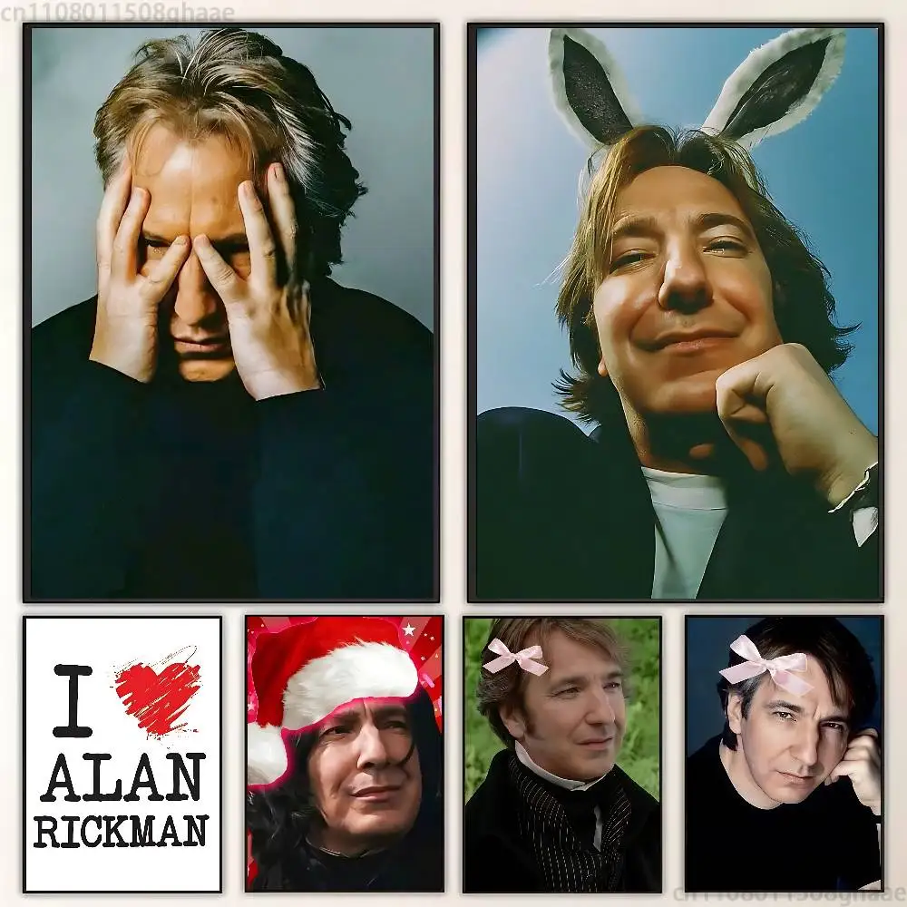 

Alan Rickman Funny Classic Wall Art, Canvas Print Poster, Suitable for Home, Living Room, Room Decoration Painting