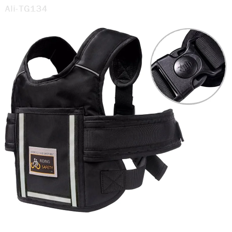 

Universal Motorcycle Safety Belt For Kids With Storage Bag Rear Seat Grab Handle Strap Harness Adjustable Child Reflective Strip