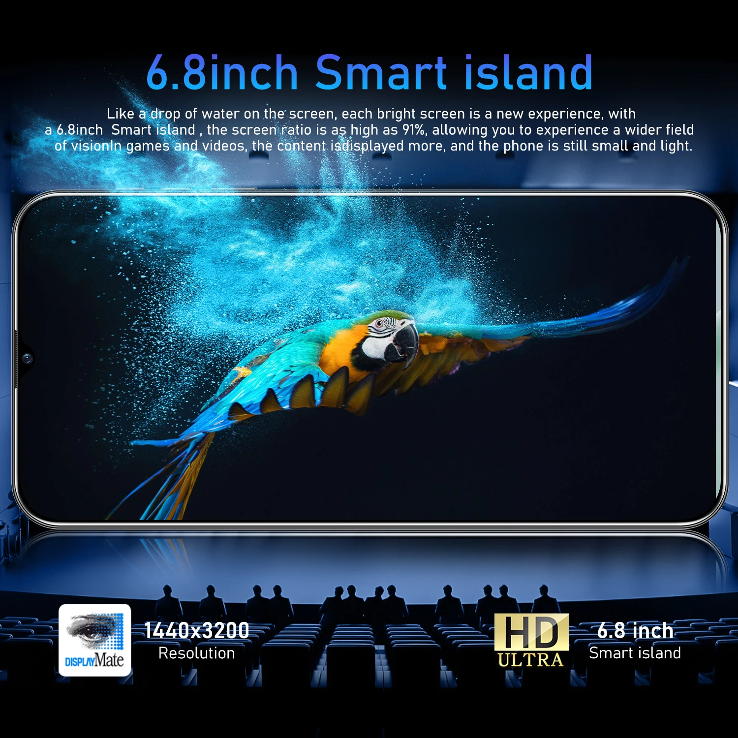 2025 جديد Reno11 Pro 6.8HD بطاقة مزدوجة ذكية أصلية بطارية 6800 مللي أمبير في الساعة وظيفة التعرف على الوجه الإصدار العالمي