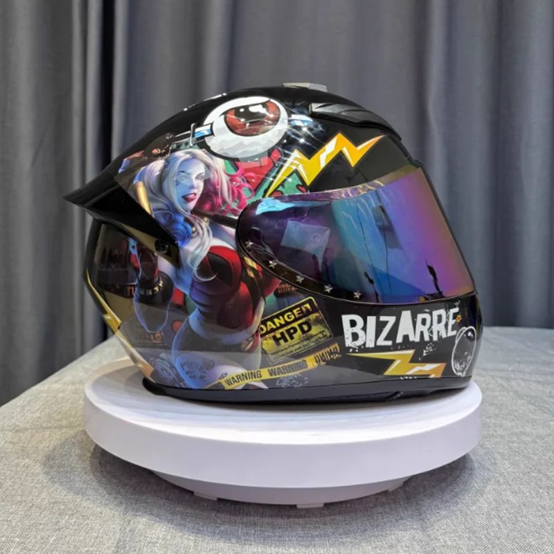 

Последняя модель полнолицевого мотоциклетного шлема, сертифицированного DOT ECE с красочным солнцезащитным козырьком для мужчин и женщин, защитное снаряжение для уличной езды на велосипеде