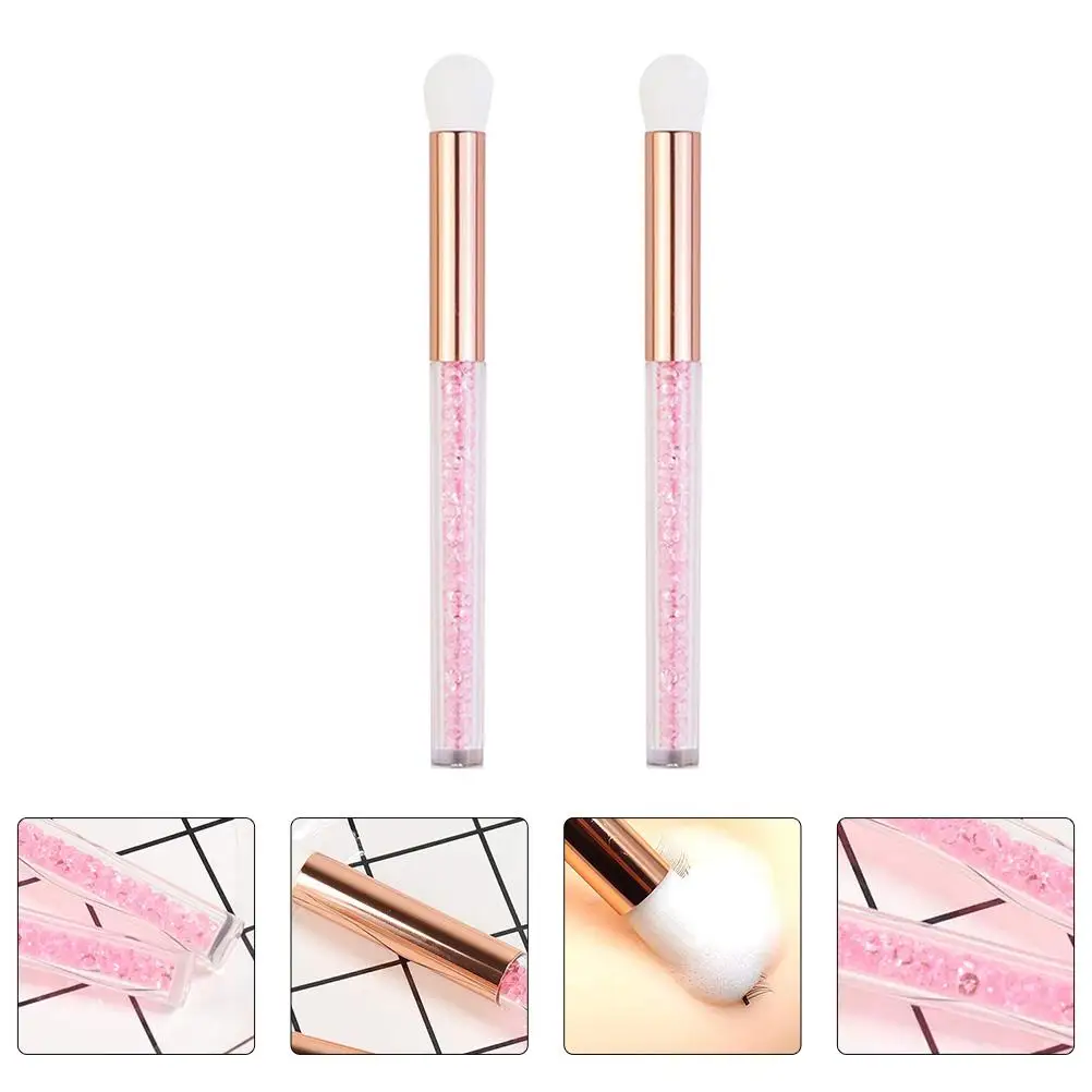 2 pezzi pennello per ombretto strumento per trucco applicatore per punti neri donna manico in ABS pulizia accessori di bellezza naso in fibra fine