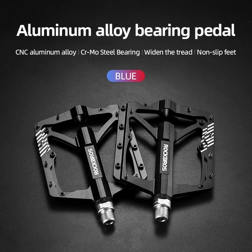 Imagen 2 del producto Pedales de Bicicleta de Aleación de Aluminio ROCKBROS, Antideslizantes, Ultraligeros, con Rodamientos Sellados, para Ciclismo de Montaña y Carretera, Accesorios de Bicicleta de una Pieza