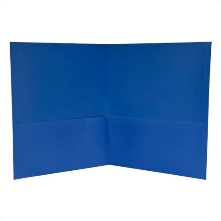 Cartelle a 2 tasche blu scuro, confezione da 25