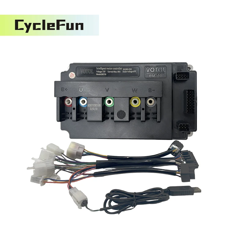 

Votol EM-70 EM70 70A DC Powerful Brushless FOC Sine Wave Controller for QS 1kw 2kw Mid Drive Motor Electric ATV UTV