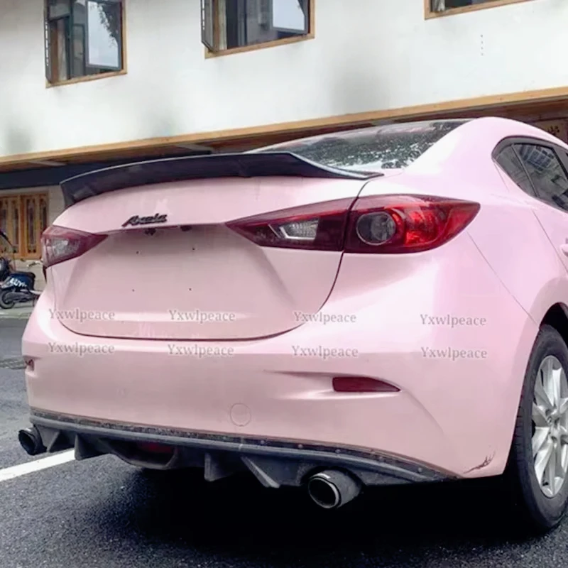 

For Mazda 3 Axela 4 Doors Spoiler High Quality ABS Material 2014 2015 2016 2017 Rear Trunk Lip Spoiler Wing Body Kit Accessories