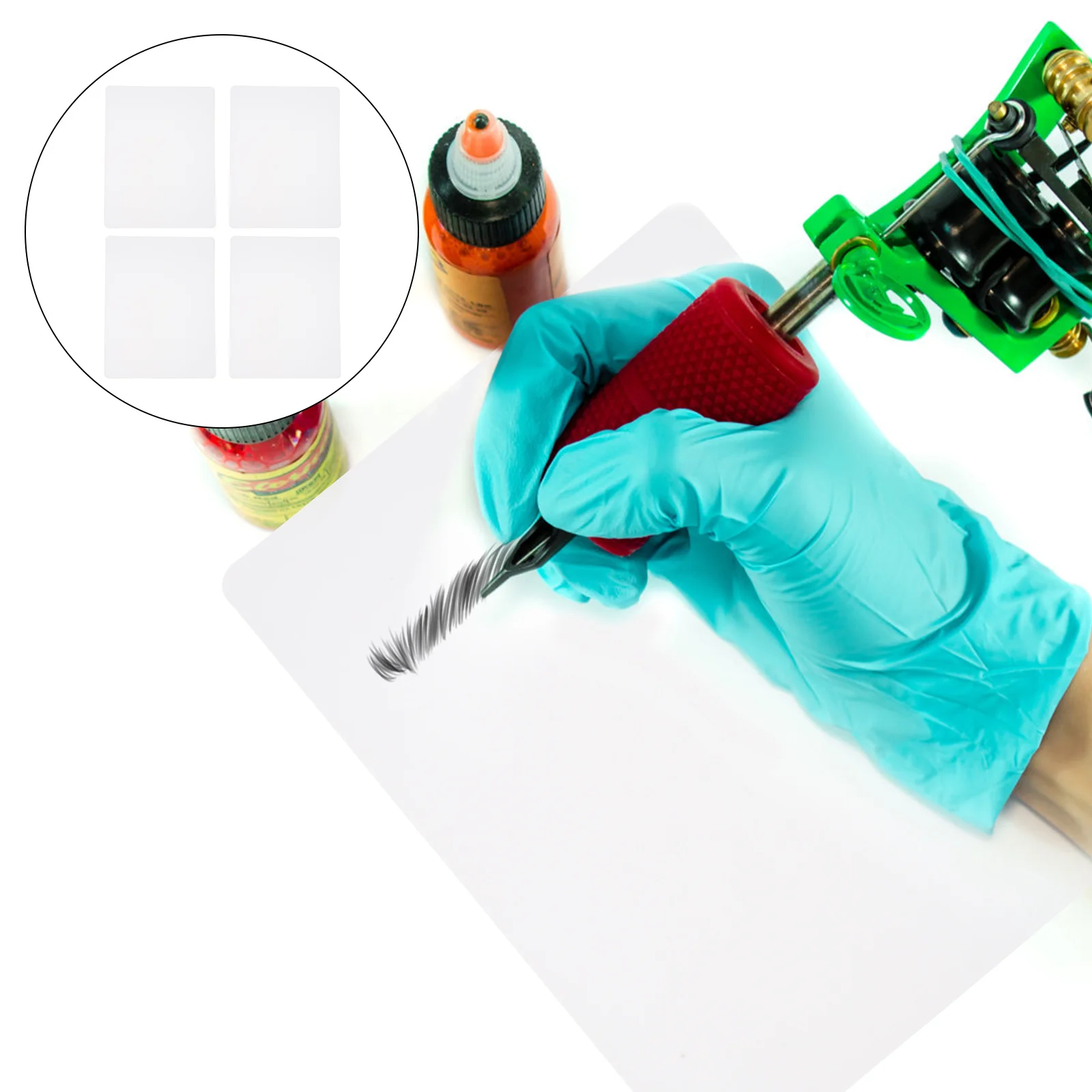 

4pcs For Artificial Blank Practice Silicone Fake Skin Blank Tattoos Supply Practice Skin Tattoos Supply