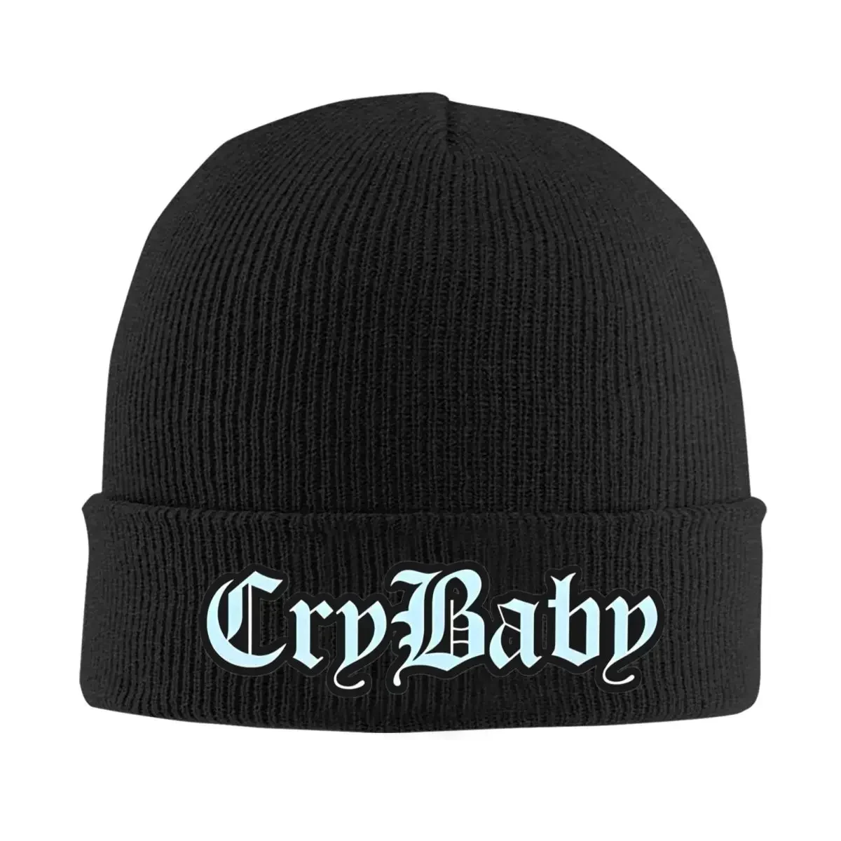 CRYBABY  Blue Knitted Hat for Women Men Skullies Beanies Autumn Winter Hat Lil Peep Aesthetic Warm Cap