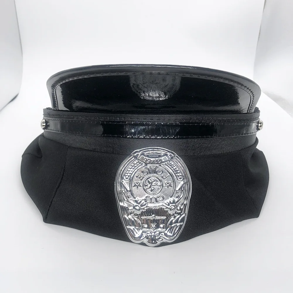 Octagon Policia Kappe Klassischen Erwachsene Cosplay Hut Bühne Zeigen Kappe für Party Leistung Maskerade – Detail 5