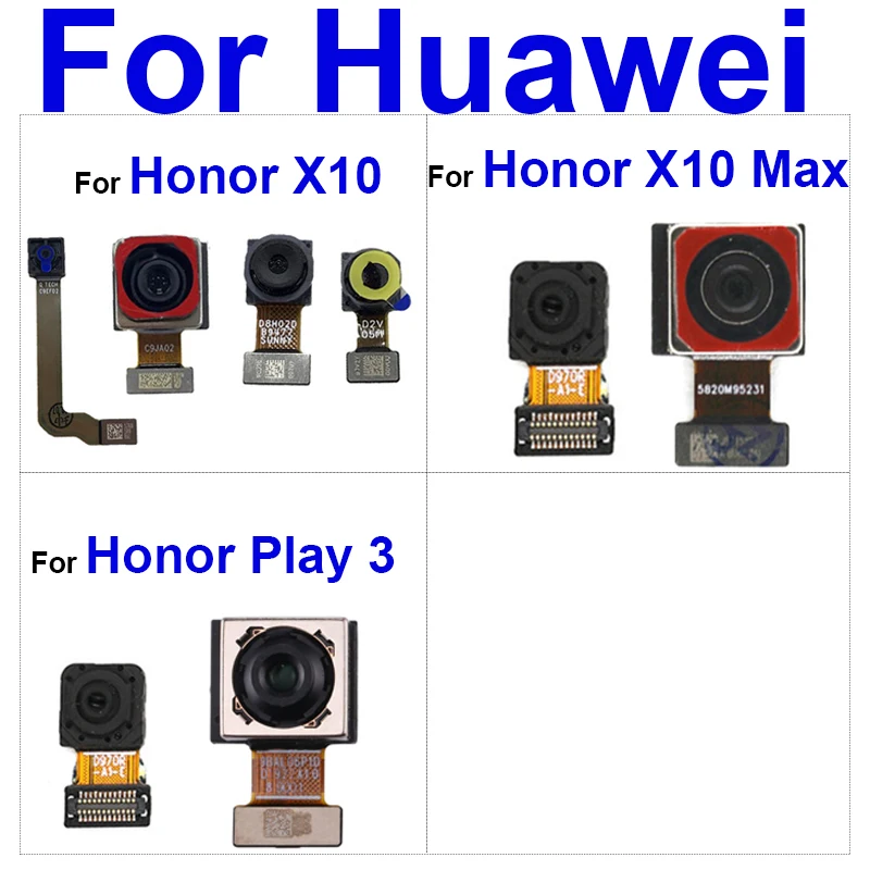 

Front Rear Camera Flex Cable For Huawei Honor Play 3 X10 X10max Main Back Front Facing Camera Flex Ribbon Repalcement Parts