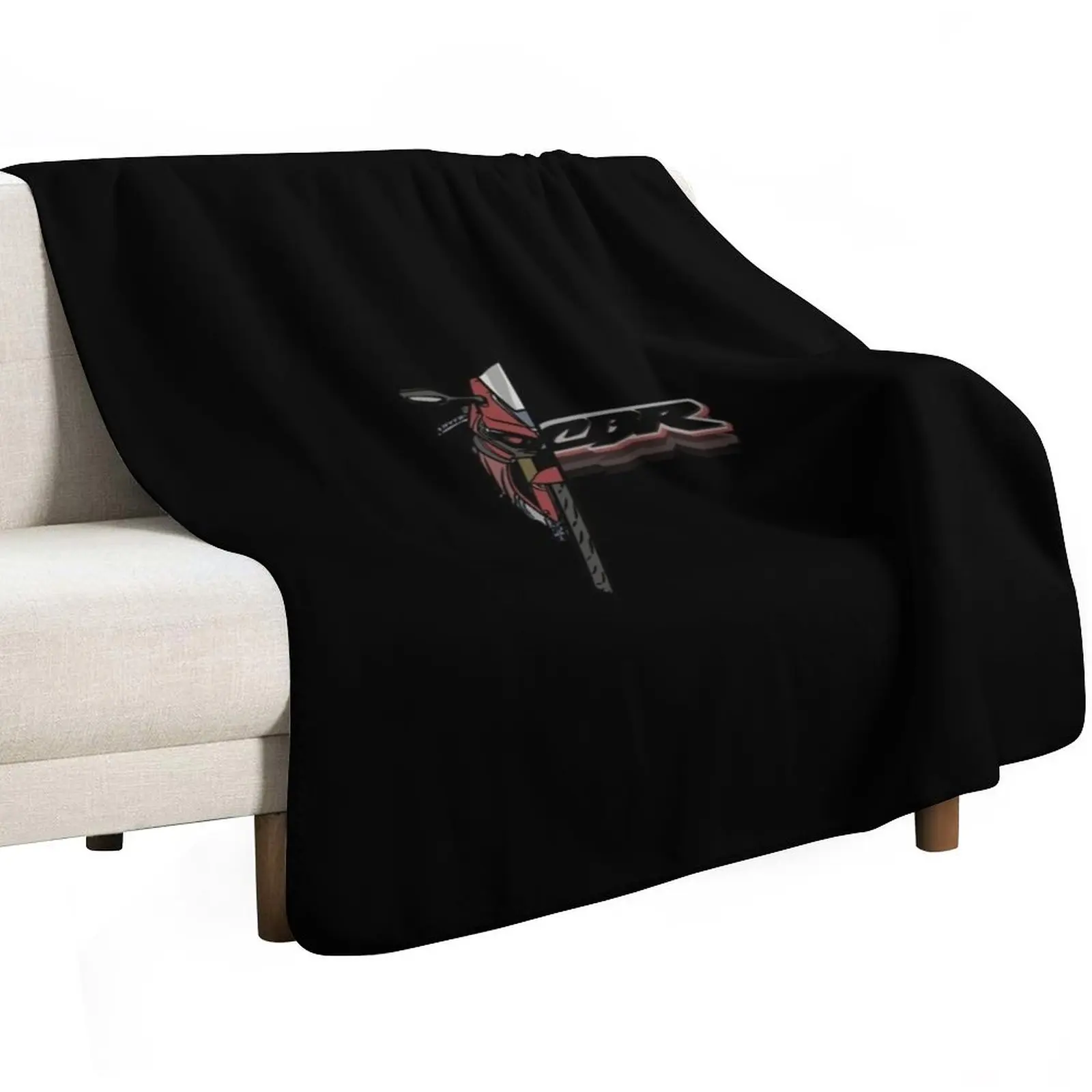 Cbr Fireblade Sportbike Motorcycle Throw Blanket Travel Size Cozy Blanket for Plane Train