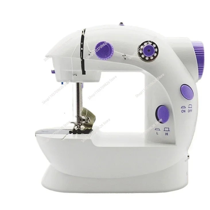 Household 202Mini Sewing Machines Handheld Sewing Machine with Light Cutter Foot Pedal Portable Night Light Sewing Machine