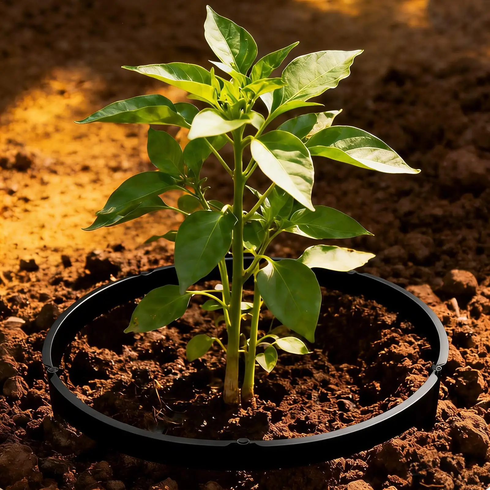 Plant Grow Ring 24 Pieces Round Deep Watering Circular Reusable Edging Separate Rock And Soil Grow Rings For Garden Balcony