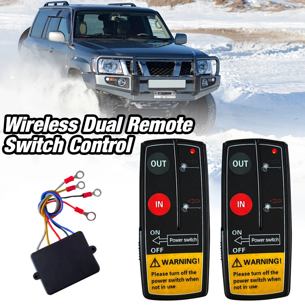 Universal 12V Electric Winch Switch Controller Wireless Remote Control Accessories for Jeep Off Road ATV Trailer Boat Waterproof