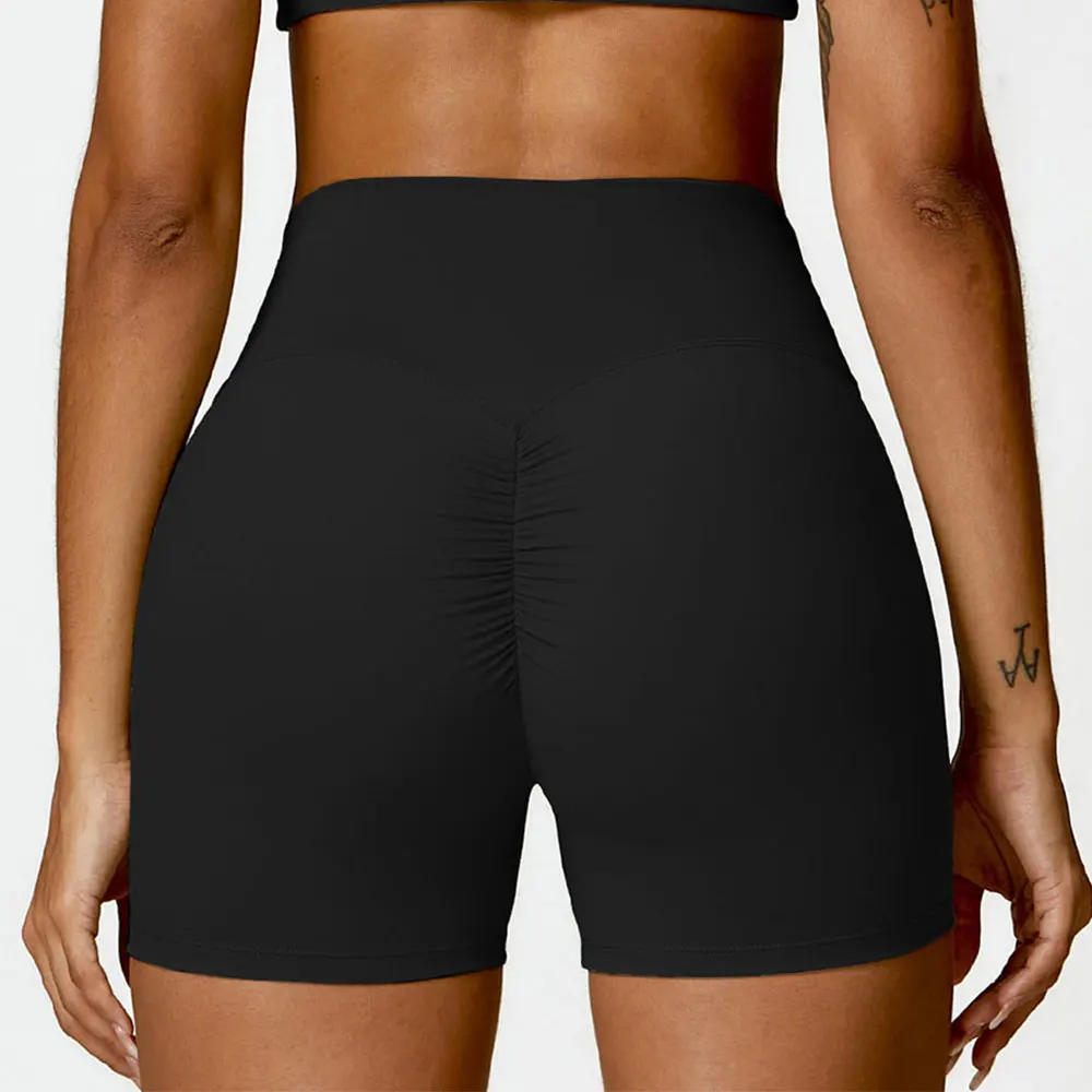 Women Sports Short Yoga Legging Shorts Squat Proof High Waist Fitness Tight Shorts Cycling Running Push Up Workout Gym Shorts