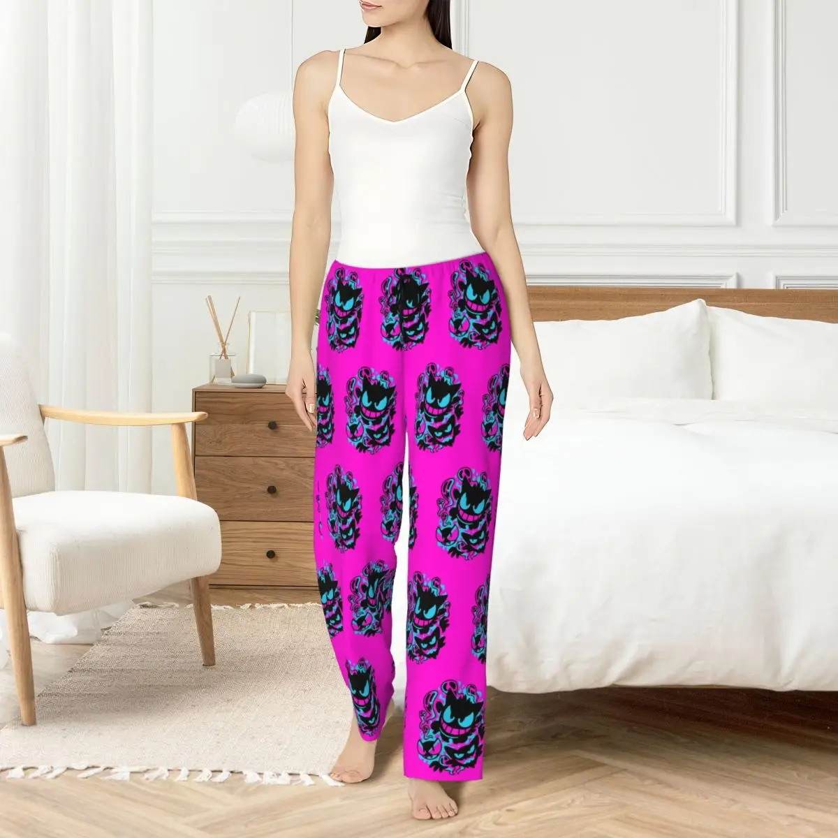 

Custom Print G-Gengares Pajama Pants Women Evil Smile Sleep Sleepwear Bottoms with Pockets