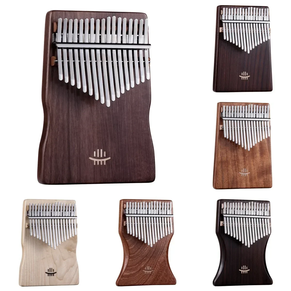 17 Key Kalimba Profession Thumb Piano Hluru Walnut AcaciaCurly Figure Keyboard Chamfer Calimba Musical Instruments Kalimbas Gift