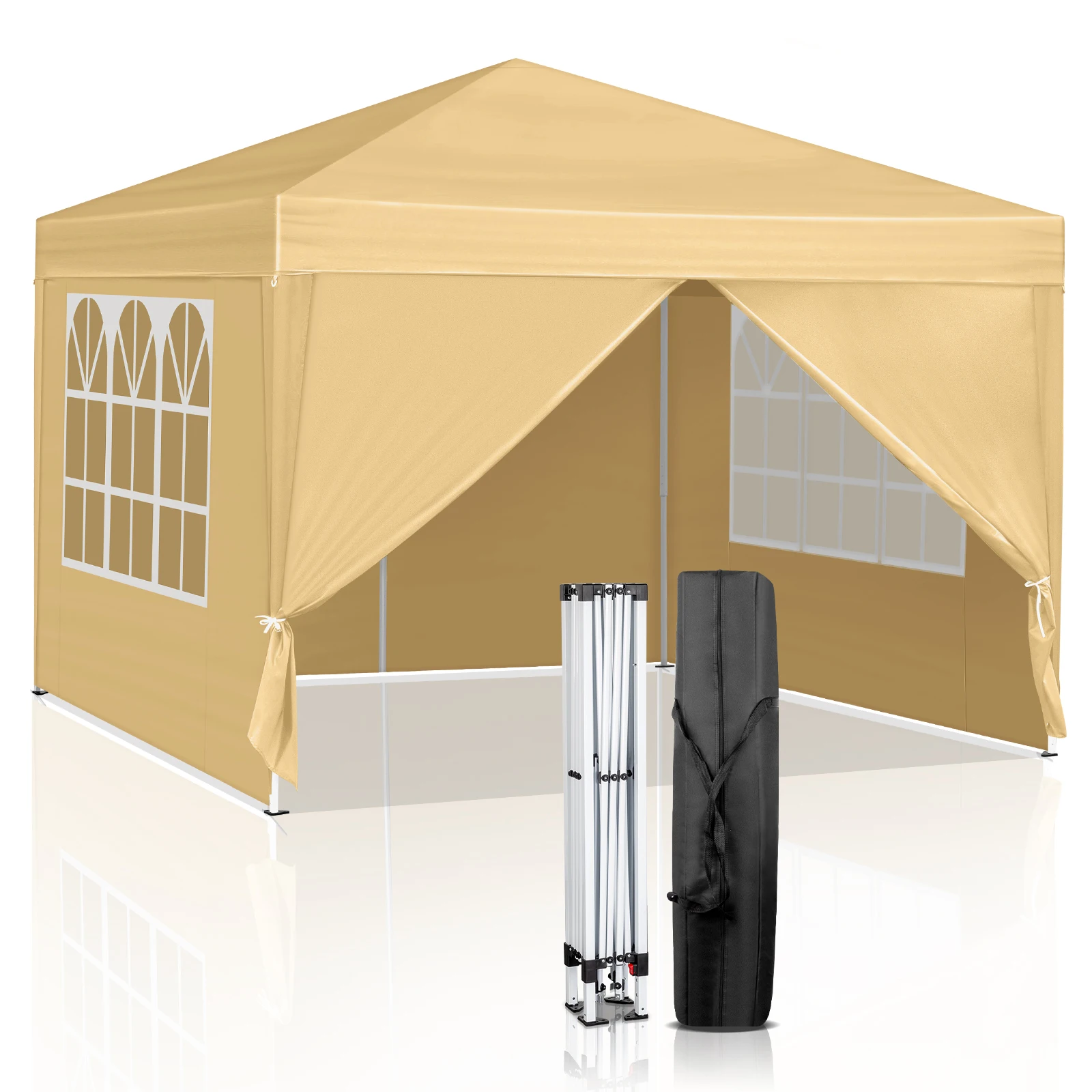 

3 X 3m Two Doors & Two Windows Practical Waterproof Right-Angle Folding Tent Khaki