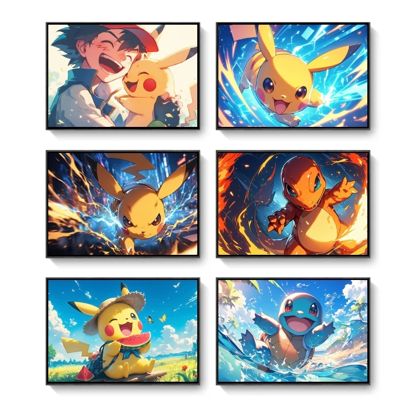 

Pokemon Canvas Posters Living Room Wall Art Home Friends Gifts Decoration Paintings Prints Decorative Cartoon Character Picture