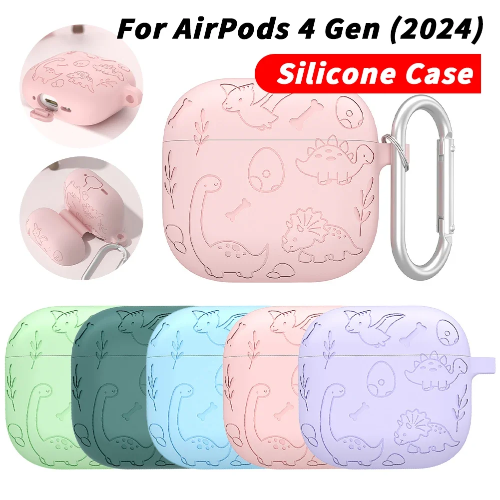 2024 nouveau étui pour Airpods 4 Gen (2024) housse pour écouteurs étui de protection en Silicone antichoc mignon couverture pour AirPods 4 Gen (2024)