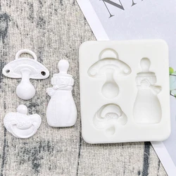 Baby Pacifier Feeding Bottle Silicone Sugarcraft Mold Resin Tools Cupcake Baking Mould Fondant Cake Decorating Tools