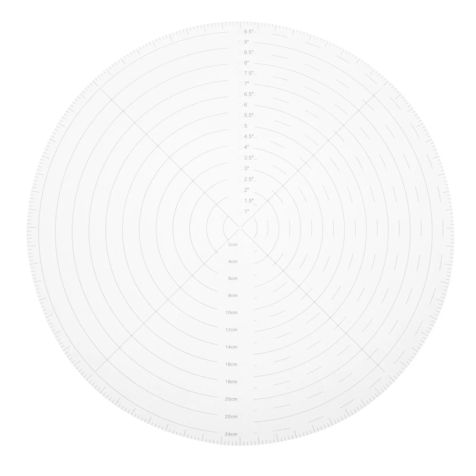 10 Inch Acrylic Sewing Ruler Clear Centering Design Quilting Template for Fabric Cutting Drafting Circle Templates Drawing Tools view 2