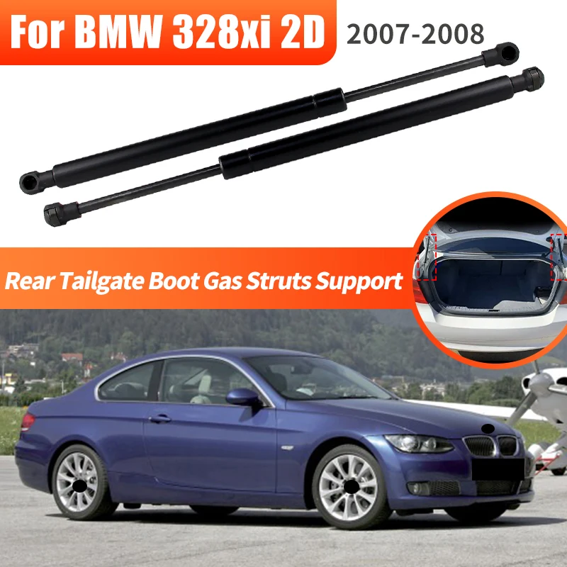 2PCS For BMW 328xi Base Sedan 2D Trunk E90 2007-2008 Rear Tailgate Boot Trunk Gas Struts Spring Support Lifter OEM#:51247060623