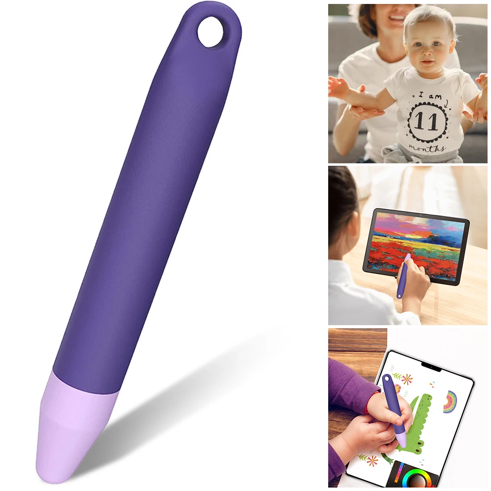 Kid-Friendly Stylus Pens with Tethers Tablet Stylus Pen Anti-Rolling Digital Pencil for iPad Air Mini Pro for  Fire Kids