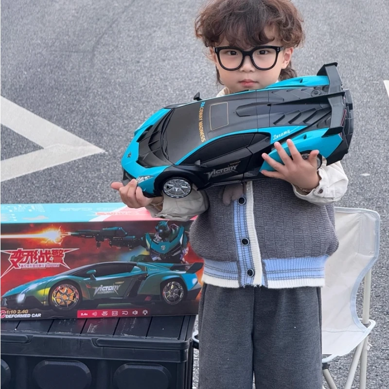 50CM Large Transformable RCCar Robot 2.4G Remote WatchControl 4WD Off-Road Vehicle Best Birthday Gift for Kids Boys