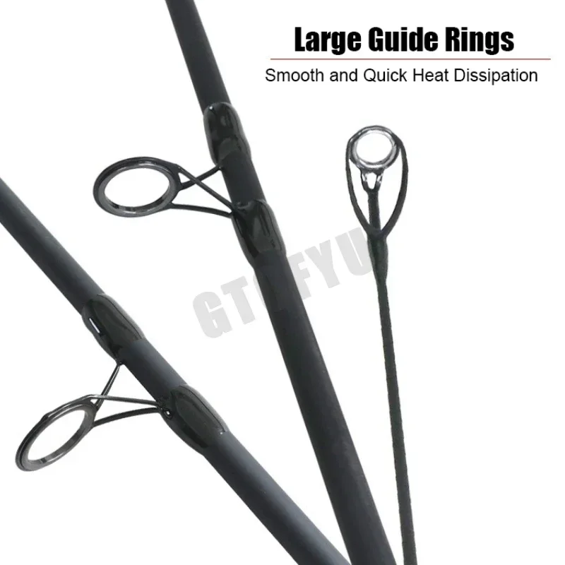 Caña surfcasting fibra carbono 3 tramos – Lanzamiento largo playa